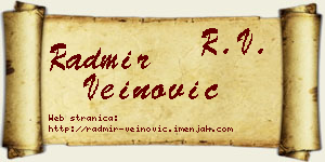 Radmir Veinović vizit kartica